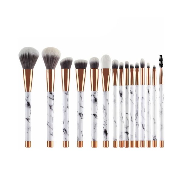 Pro Marble Makeup Brush Set - Picture 1 of 3